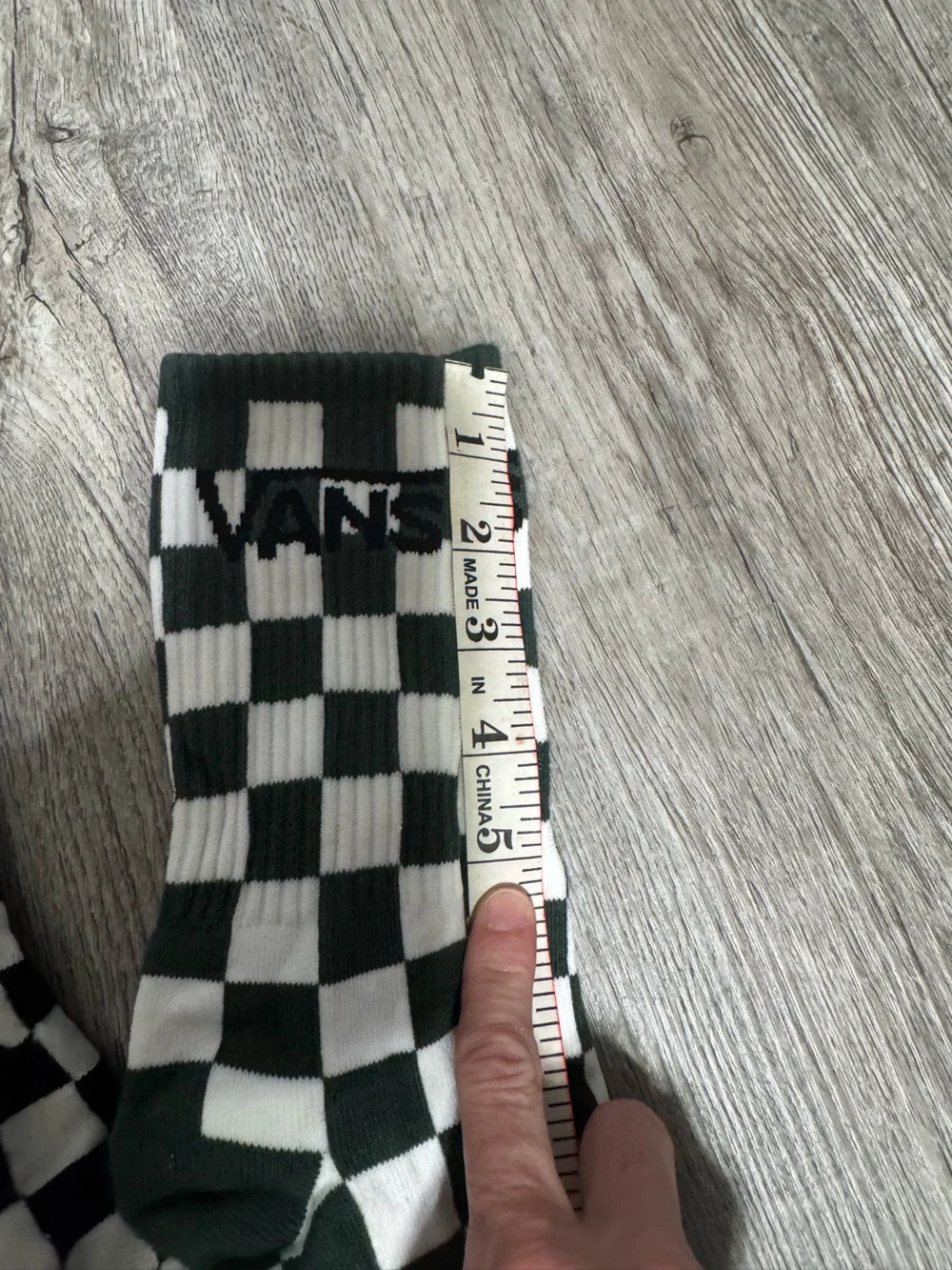 Vans Men’s Checkerboard Crew Socks - Black, Burgundy & Forest Green (3-Pack)